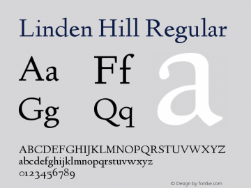 Linden Hill Regular Version 1.202图片样张