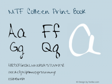 MTF Colleen Print Book Version 1.00 June 8, 2009, i Font Sample