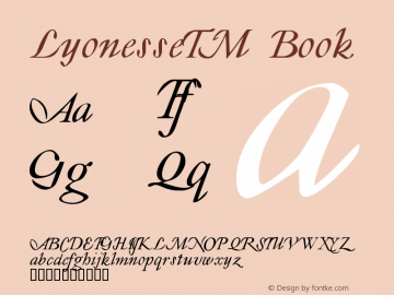LyonesseTM Book Version Altsys Fontographer图片样张