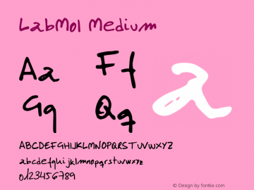 LabMol Medium Version 001.000 Font Sample