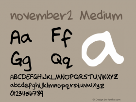 november2 Medium Version 001.000 Font Sample