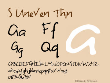 S Uneven Thin Version 2002; 1.0, initial r图片样张