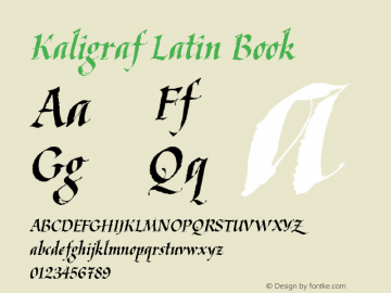 Kaligraf Latin Book Version 1.000 2010 initial r图片样张