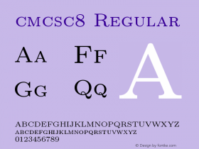 cmcsc8 Regular Version 1.1/12-Nov-94 Font Sample