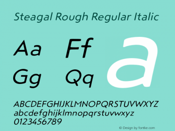 Steagal Rough Regular Italic 001.001图片样张
