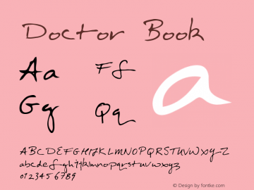 Doctor Book Version Macromedia Fontograp Font Sample