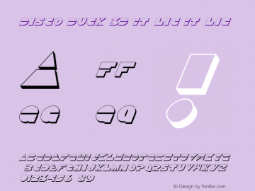 Disco Duck 3D Italic Italic Version 2图片样张