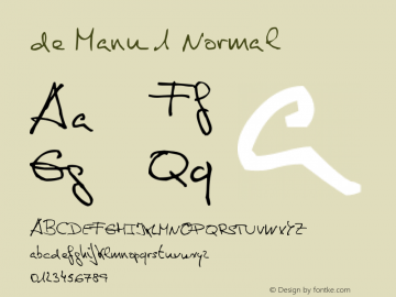 de Manu 1 Normal Version Macromedia Fontograp图片样张