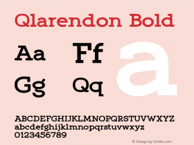 Qlarendon Bold Version 1.00 August 17, 2013, initial release Font Sample