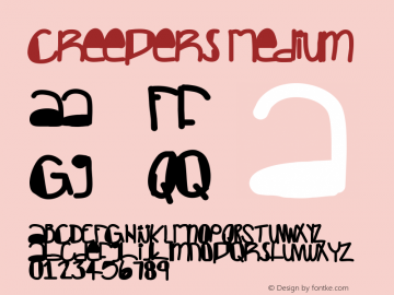 Creepers Medium Version 001.000 Font Sample