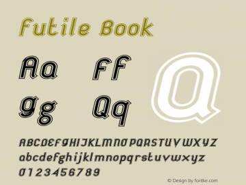 futile Book Version Macromedia Fontograp Font Sample