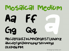 Mosaical Medium Version 001.000 Font Sample