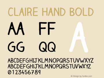 Claire Hand Bold Version 001.001图片样张