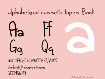 alphabetized cassette tapes Book Version 1.0 Font Sample