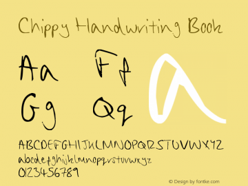 Chippy Handwriting Book Version 1.00 February 23, 20图片样张