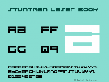 Stuntman Laser Book Version 2 Font Sample