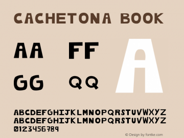 cachetona Book Version 1.000 Font Sample