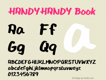 HANDYHANDY Book Version 1.00 September 21, 2 Font Sample