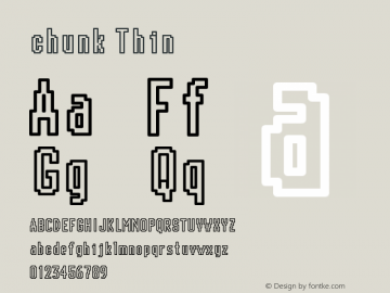 chunk Thin Version Altsys Fontographer Font Sample