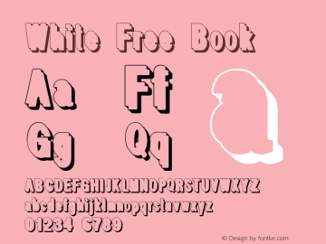 White Free Book Version 1.000 2011 initial r Font Sample