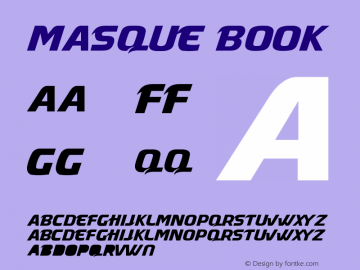 Masque Book Version 1.0 Font Sample