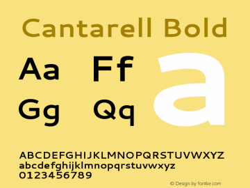 Cantarell Bold Version 001.001 Font Sample