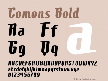 Comons Bold Macromedia Fontographer 4.1J 01.1.23 Font Sample