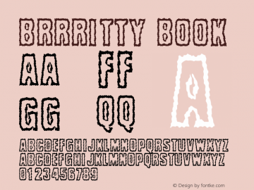 Brrritty Book Version 1.1 Font Sample