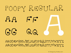 Poopy Regular 001.000 Font Sample