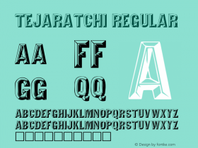 Tejaratchi Regular Version Altsys Fontographer Font Sample