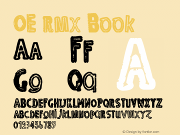 OE rmx Book Version 1.000 2011 initial r Font Sample