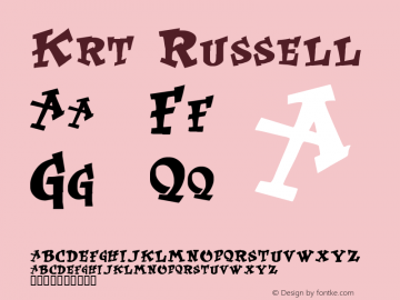 Krt Russell Altsys Fontographer 4.0.3 22.05.1994 Font Sample