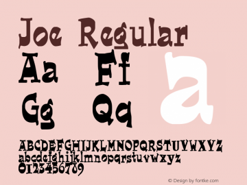 Joe Regular 001.000 Font Sample