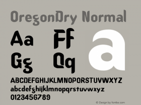 OregonDry Normal Version 1.000 Font Sample