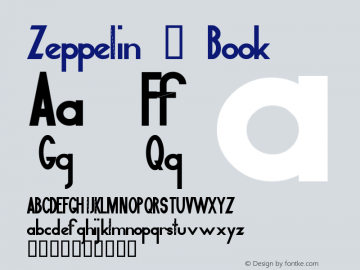 Zeppelin 2 Book Version Altsys Fontographer Font Sample