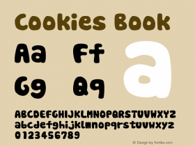 Cookies Book Version Macromedia Fontograp Font Sample