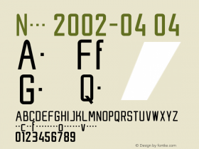 Nike 2002-04 04 Version 1.0 Font Sample