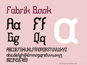 Fabrik Book Version 1.0 Font Sample