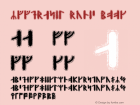 Yggdrasil Runic Book Version 1.000 Font Sample