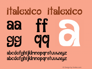 Italexico Italexico Version 1.0 Font Sample