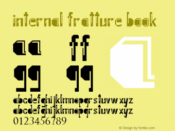 Internal Fratture Book Version 1.00 February 26, 20 Font Sample