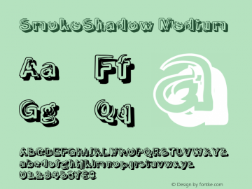 SmokeShadow Medium Version 1.0 Font Sample