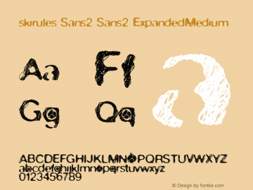 skirules-Sans2 Sans2-ExpandedMedium Version 1.000 2007 initial r Font Sample