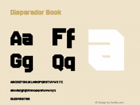 Disparador Book Version 1.0 Font Sample