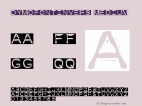 DymoFontInvers Medium Version 1.0 Font Sample