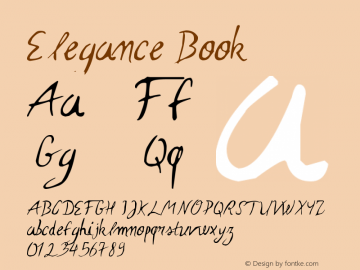 Elegance Book Version 1.00 December 20, 20 Font Sample