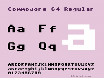Commodore 64 Regular 6.2.1 Font Sample