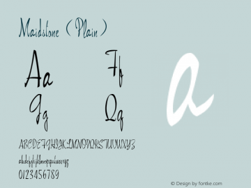 Maidstone (Plain) 001.001 Font Sample