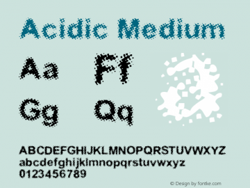 Acidic Medium Version 001.000 Font Sample