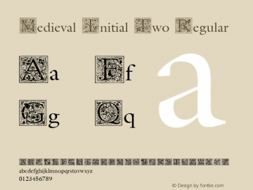 Medieval Initial Two Regular Version 1.000 2007 initial release Font Sample